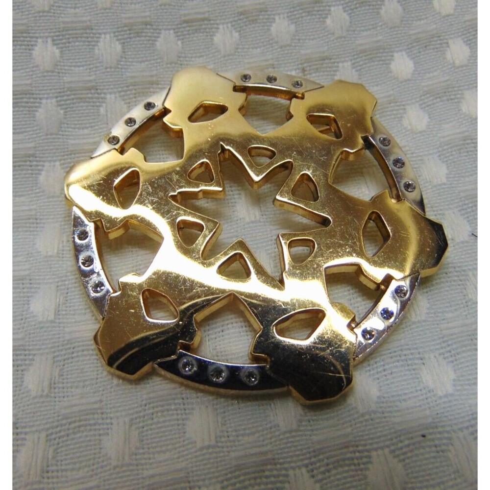El Zaribah Lady Ronda 2010 RG Awards Fresno, CA Gold Tone Pin With Rhinestones‎